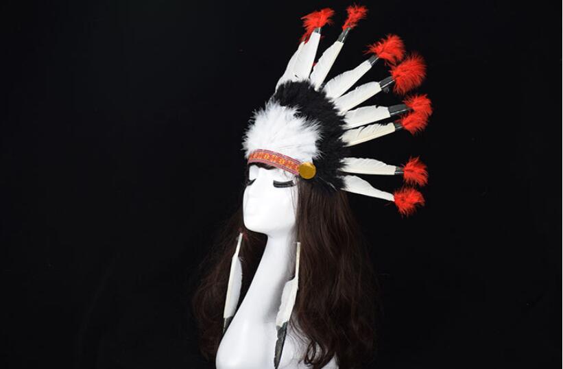 ダンスウェア お目立ち度満点!感謝祭のコスプレ 小道具/羽飾り チーフテンハット インドの頭飾り