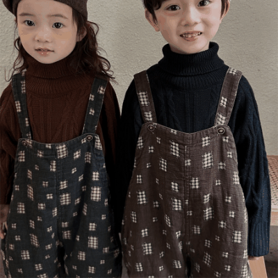 秋冬 ユニセックス ナチュラル系 韓国風子供服 ニット セーター ハイネック プルオーバー上着 80-140
