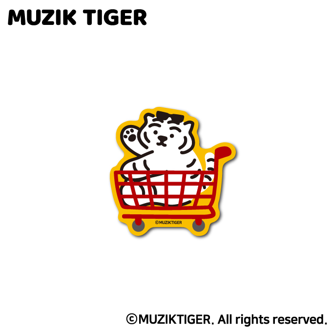 MUZIK TIGER ダイカットミニステッカー カート オシャレ ムジークタイガー 韓国 トレンド 人気 MUZ017
