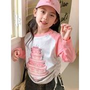 2024春新品 韓国風子供服 ベビー服  トップス Tシャツ  カジュアル 長袖