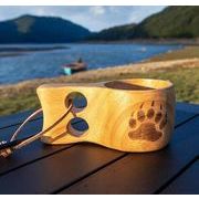 木製カップ アウトドア キャンプ キャンプ 用品 木製ボウル アウトドア 木製ハンドルカップ