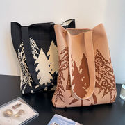 【バッグ】・ニットウールバケットバッグ・買い物袋・バッグ・手提げ鞄・かわいい・2色