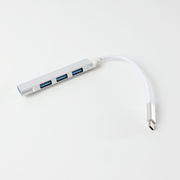 USB Type-C 接続 4ポートUSBハブ　シルバー