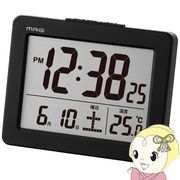 目覚まし時計 MAG マグ ノア精密 置き時計 デジタル 温度 カレンダー ブリム ブラック T-779BK-Z