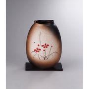 信楽焼　手描き華絵　花瓶 sha-233
