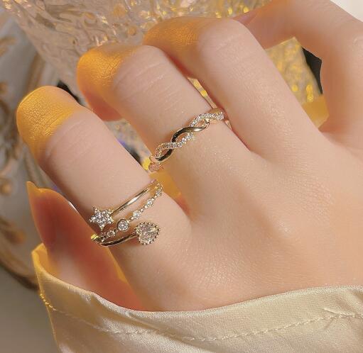 開口指輪★ファッション　リング★♪アクセサリー★レディース指輪★♪個性的指飾り★♪