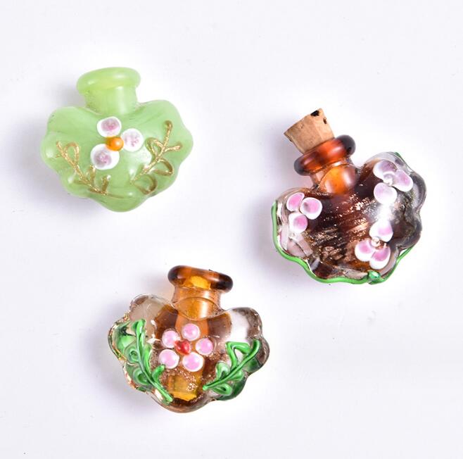 ガラス DIY 手作り アクセサリー 瑠璃精油瓶 ストラップ ハンドメイド 