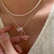 レディース プレゼント アクセサリー ネックレス   首鎖 鎖骨鎖 シンプル 気質 設計感  大人気 トレンド