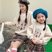 【2024春&親子コーデ】韓国風子供服 長袖 スウェット パーカーORスカート