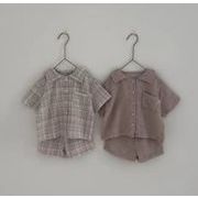 2024 ins  韓国風子供服 赤ちゃん    ベビー服  シャツ+ショートパンツ  セットアップ  2色