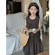 2024  韓国風子供服  花柄  ワンピース  リゾートワンピース    女の子  ハワイ