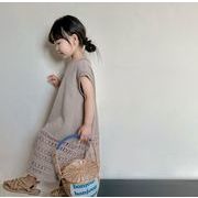 2024 夏新作  韓国風子供服  ベビー服   袖なし  ワンピース  女の子  カジュアル