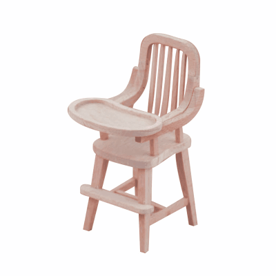 ミニチュア道具 ドールハウス用家具 フィギュア ぬい撮 玩具 ドール撮影 着色可 キッズ椅子 ベビーチェア