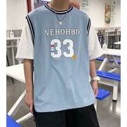 2022春夏新作 メンズ 男 カジュアル トップス 半袖 丸首 プリント Tシャツ インナー 3色 S-2XL