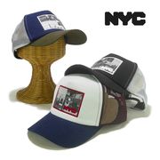 NYCライセンス転写ワッペンメッシュキャップ　ヤング帽子「2022」