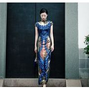 マーメイドドレス マキシ丈 チャイナドレス ホストドレス 儀式用ドレス 中国ドレス ウェルカムウェア
