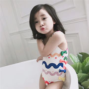 水着　オールインワン　女の子　可愛い　水泳服  韓国風　海水着　子供用水着 女の赤ちゃんの水着