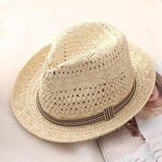 麦わら帽子 メンズ 親子 UVカット帽子 紫外線対策用 つば広ハット 日よけ帽子 帽子
