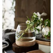 個性的なデザイン INSスタイル 花瓶  原木花瓶 ガラス花瓶 水耕器 食卓装飾品 リビングフラワー