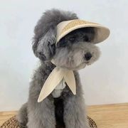 2色 ペットの帽子 猫 小型犬の帽子 テディドッグ 日焼け止め帽子 装飾的な帽子