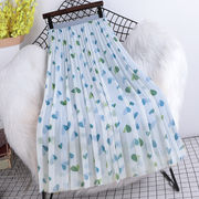 ハート柄ロングスカート　チュールスカート　レディース　INS　韓国ファッション　デザイン　春夏　4colors