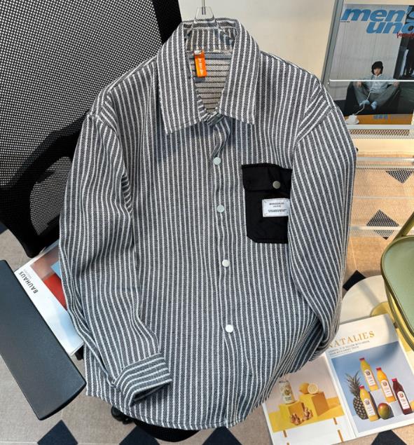 2024春秋新作 メンズ 男 トップス 長袖 シャツ ブラウス コート アウター カーディガン M-3XL