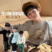 春秋服 男の子 漫画プリント 長袖Tシャツ 2025年新作 韓国トレンドトップス
