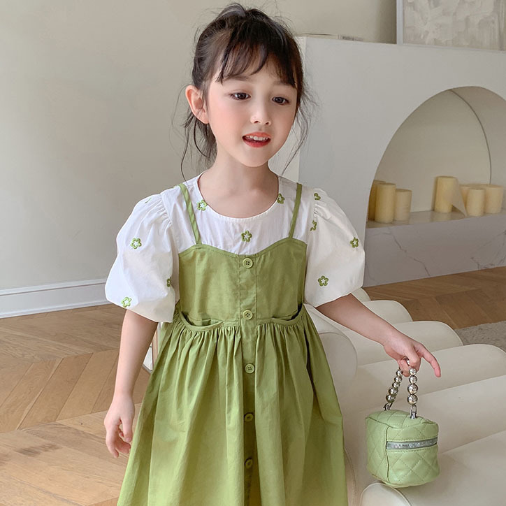 韓国の子供服 2024年に新登場 女の子のプリンセスドレス フラワードレス