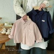 2024新作 韓国子供服 ベビー服 男の子  長袖トップス  シャツ 2色 90-140cm