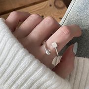 【韓国風】金アレ対応素材　S925コーティング silverring アクセサリー    リング   指輪