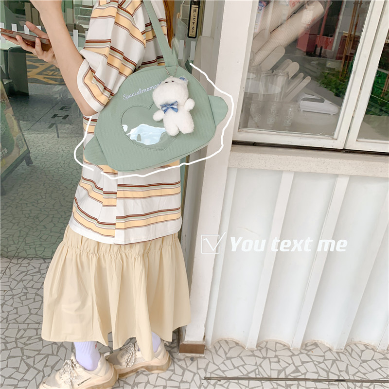 ショルダーバッグ女性日本のハラジュクかわいい女の子ソフトガールバッグ小さくて新鮮でシンプルなオ