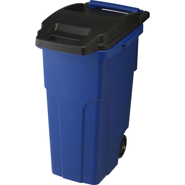MITASインテリア キャスターペール 2輪タイプダストボックス　ゴミ箱 ブルー 45C2-BL