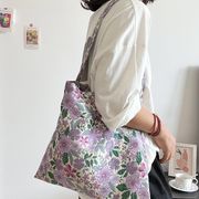 トートバッグ　エコバッグ　花柄　レディース　デザイン　韓国ファッション　INS