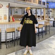 【予約222983】大きいサイズ春夏新作 韓国 レディース ファッション   Tシャツワンピース  LL-4L