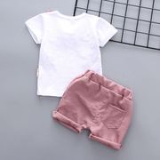 男の子 セットアップ 夏服 半袖シャツ+ショートパンツ ストライプ柄 カジュアルセット キッズ
