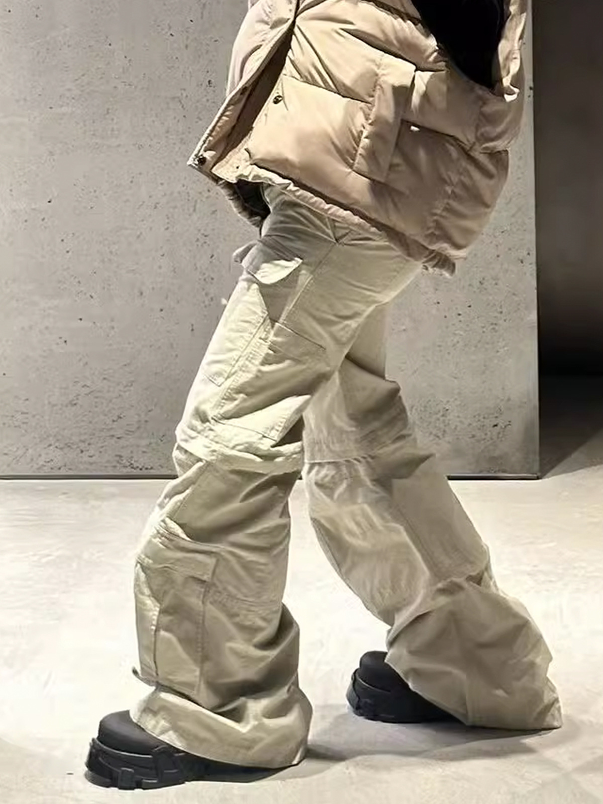 メンズファッション 2way 着用 ワーク風 パンツ 男女兼用 ストリート 