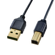【5個セット】 サンワサプライ 極細USBケーブル (USB20 A-Bタイプ) 05