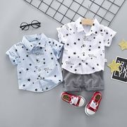 セットアップ ベビー 男の子 シャツ パンツ 星柄 カジュアル 赤ちゃん 子供服 子供 キッズ 個性