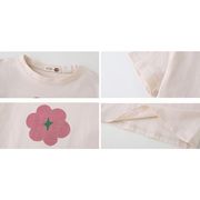 韓国子供服 セットアップ 夏 花柄 tシャツ スカート チュールスカート プリント 半袖 薄手 カジュアル