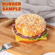 食品サンプル ハンバーガー チーズトッピング リアル バーガー ファーストフード サンプル品 材料