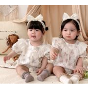 2024夏新作  ベビー服 韓国風子供服  女の子 半袖 連体服  2色 66cm-90cm