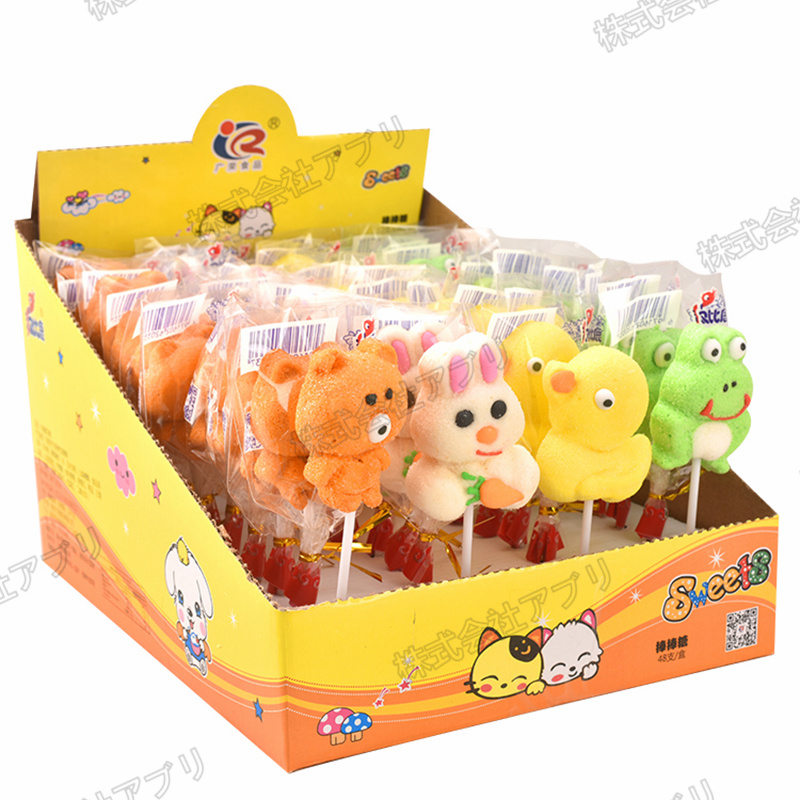 【48本入】カトゥーンマシュマロ　可愛い　Youtube insで話題  個包装　咀嚼音　Marshmallow　綿菓子