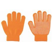 カラーのびのび手袋　すべり止め付　蛍光オレンジ