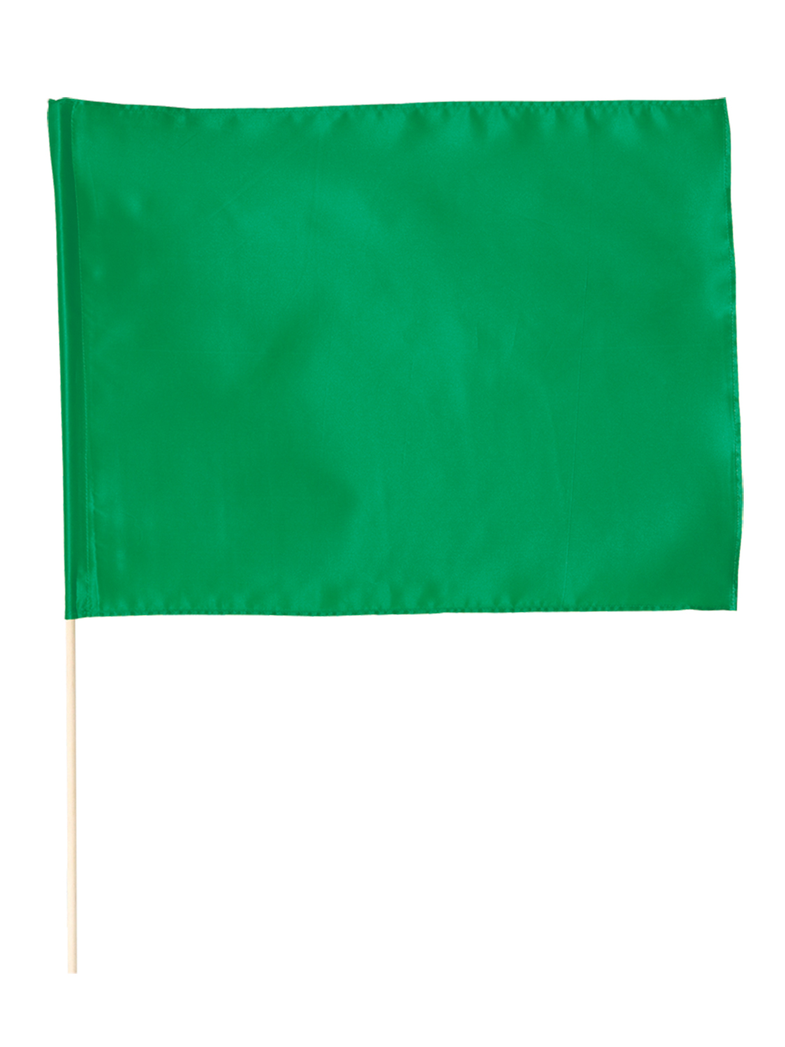 サテン小旗（丸棒φ8mm）メタリックグリーン
