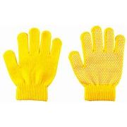 カラーのびのび手袋　すべり止め付　黄
