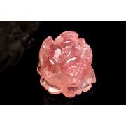【１点物】AAAA☆ルベライト ピンクトルマリン 33x11mm 薔薇彫刻 (貫通穴) ルース _PB1577