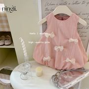 2色 子供 ワンピース 韓国子供服  かわいいドレス 子供服 夏服