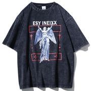 2022春夏新作 メンズ 男 カジュアル トップス 半袖 丸首 プリント Tシャツ インナー M-2XL