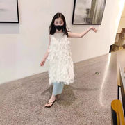 子供服　100~150cm　キッズワンピース　ノースリーブ　韓国キッズ服
