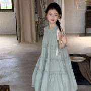子供服　90~150cm　キッズワンピース　ノースリーブ　韓国キッズ服